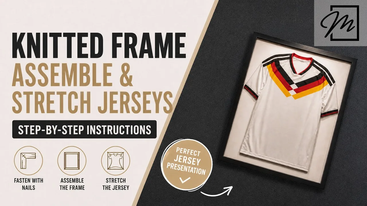 Imagen fija de la guía en vídeo en inglés: montar el marco para camisetas y tensar la camiseta