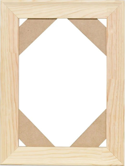 Listón de bastidor ancho de madera, vista frontal