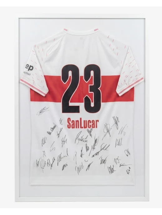Marco para camisetas M en blanco con una camiseta enmarcada