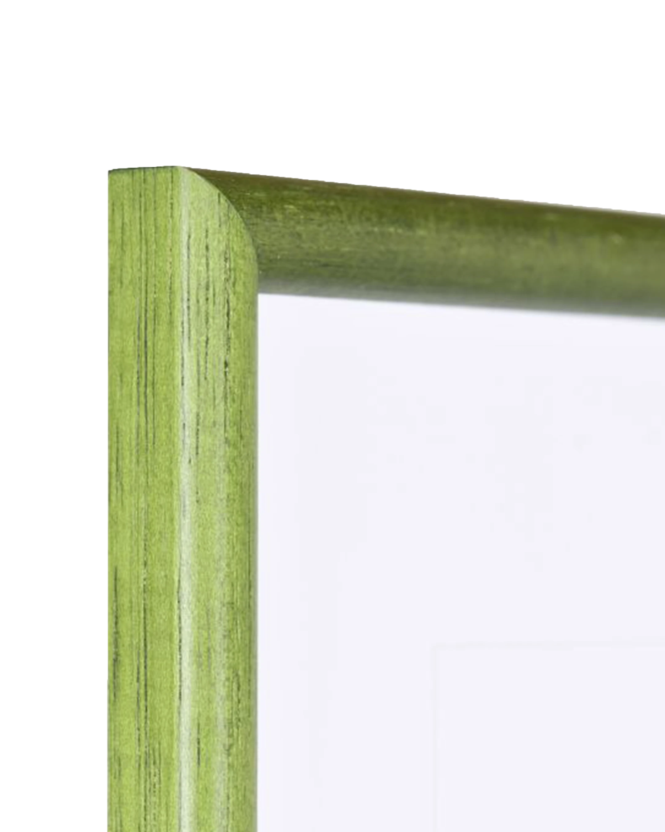 Marco de madera Ava verde abeto – vista de detalle