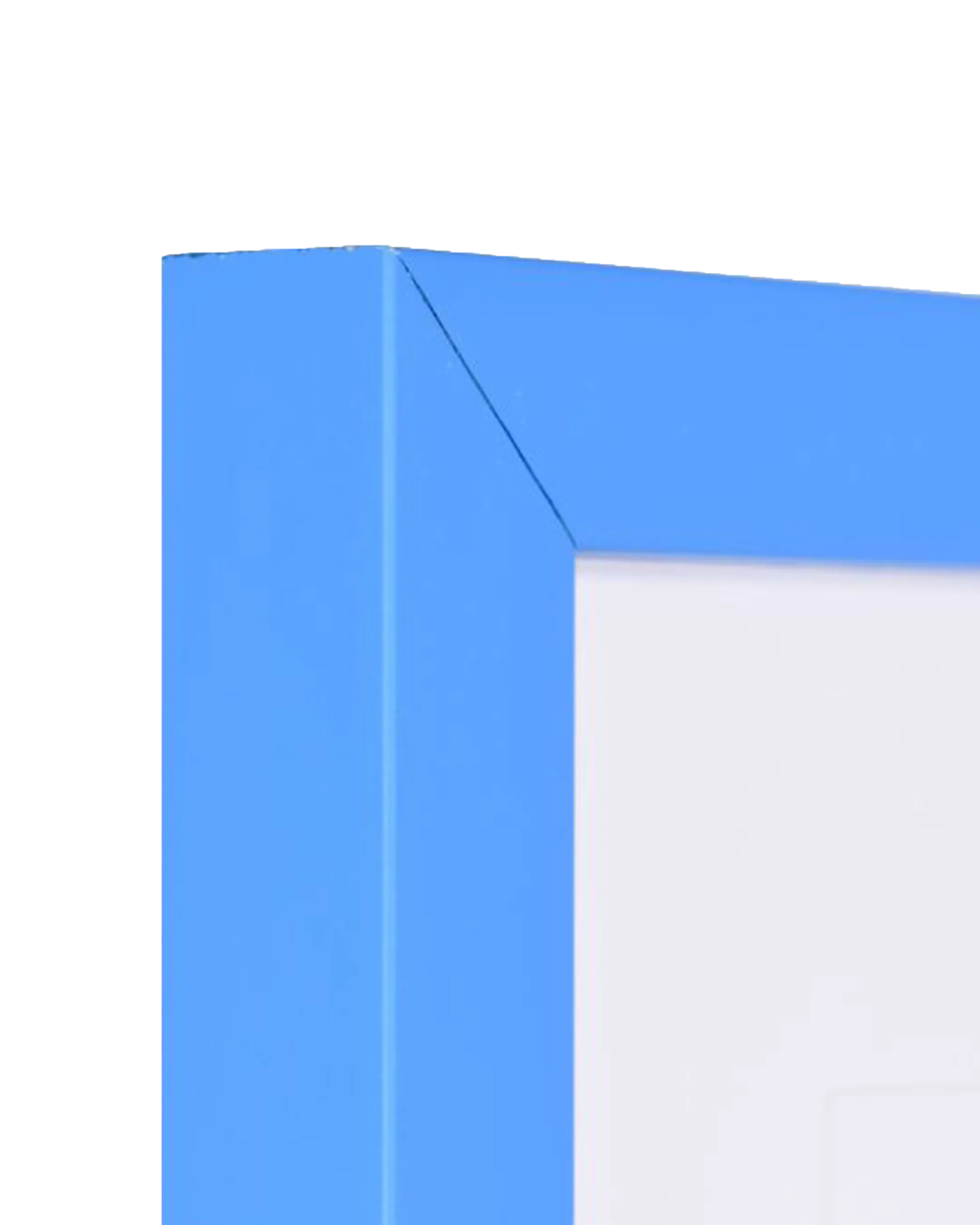 Marco de madera Paula Azul – vista de detalle