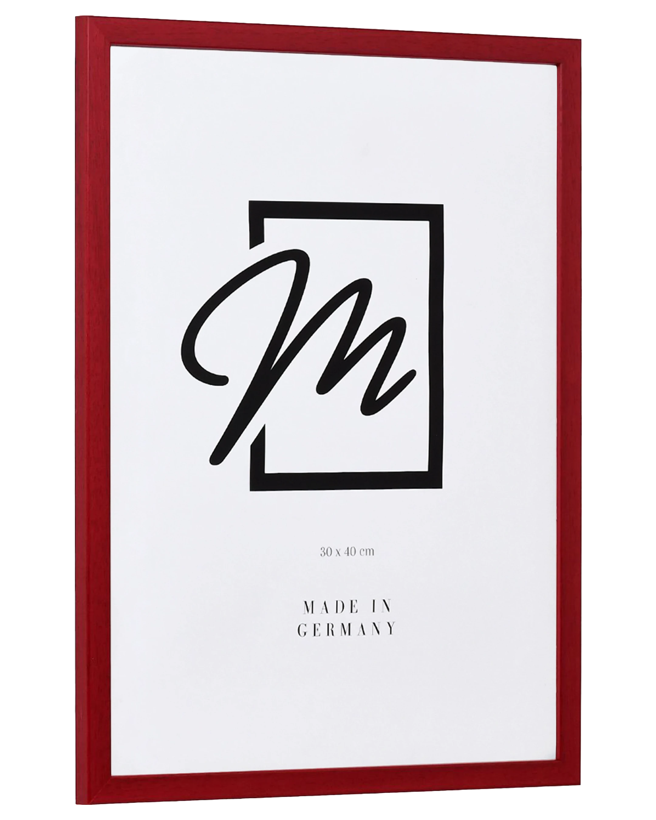 Marco de madera Helena rojo – vista lateral