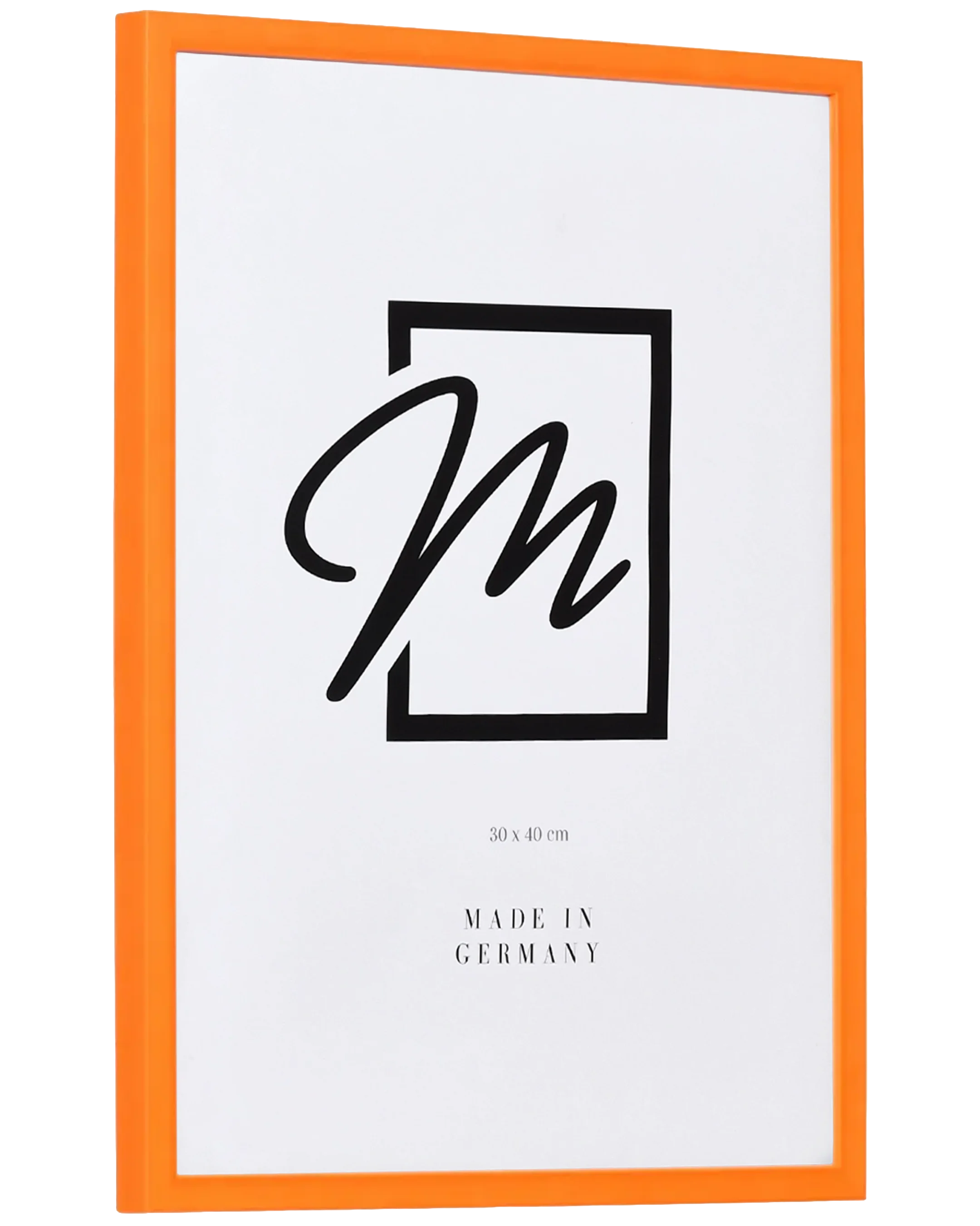 Marco neón de madera Bonnie naranja – vista lateral