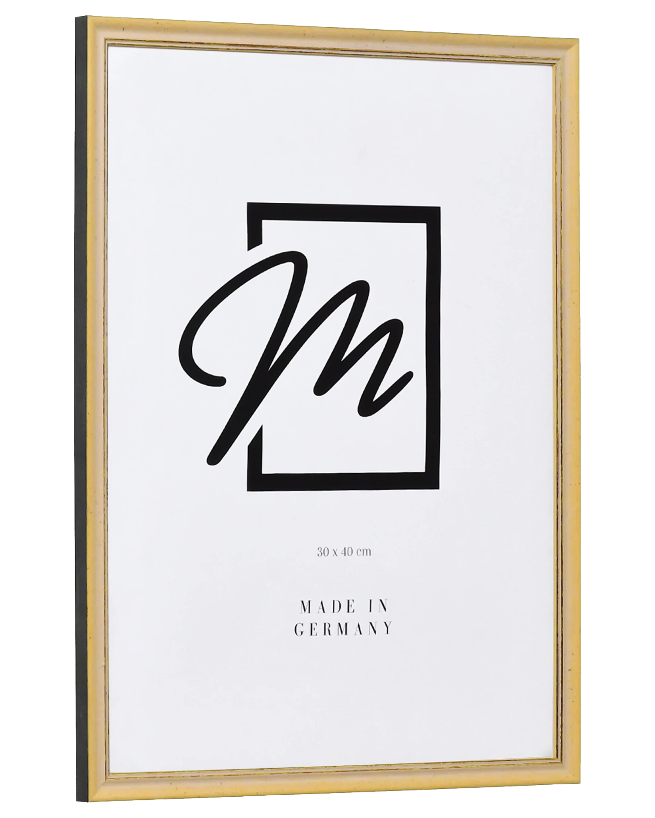 Marco vintage de madera Alma amarillo – vista lateral