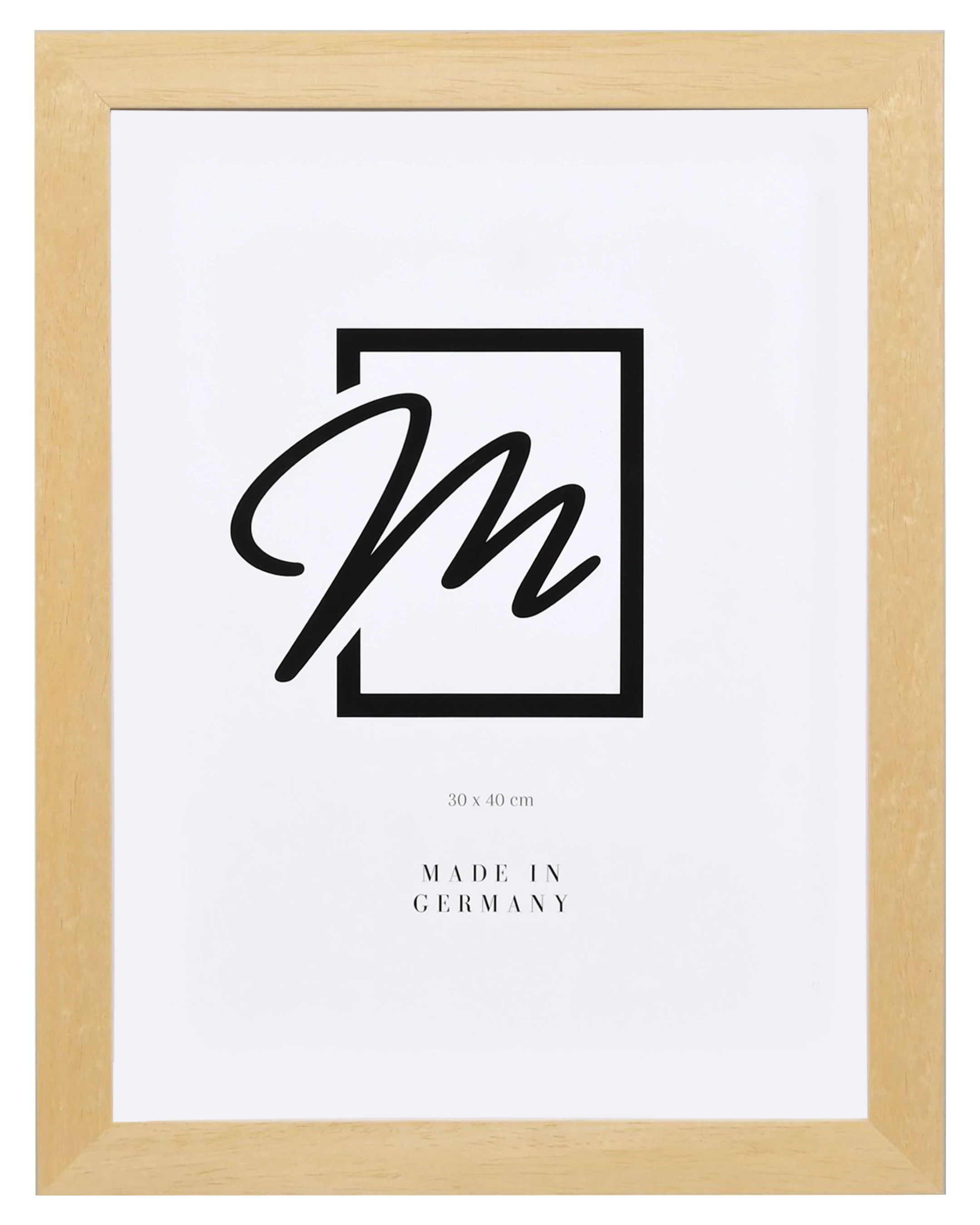 Marco de madera Linda natural – vista frontal