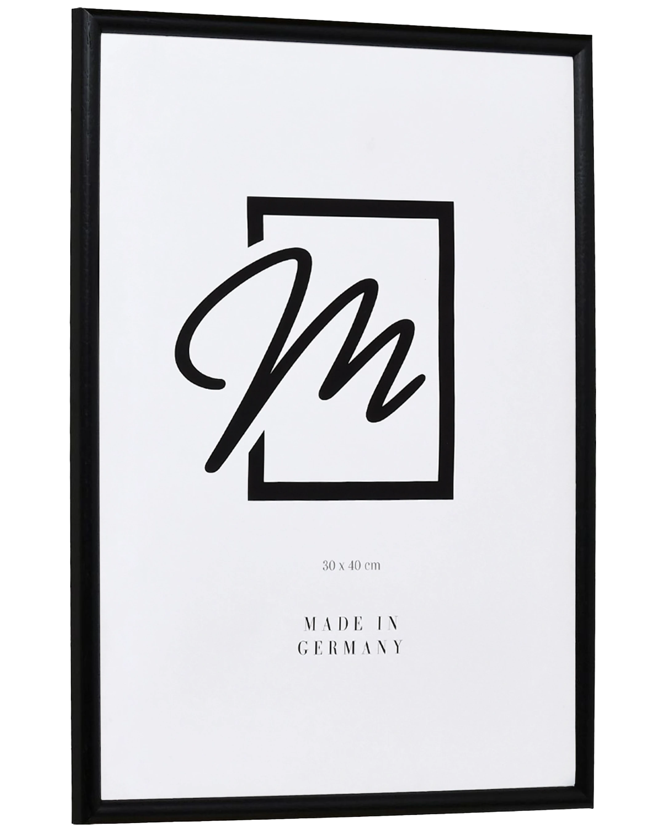 Marco de madera Ava negro – vista lateral