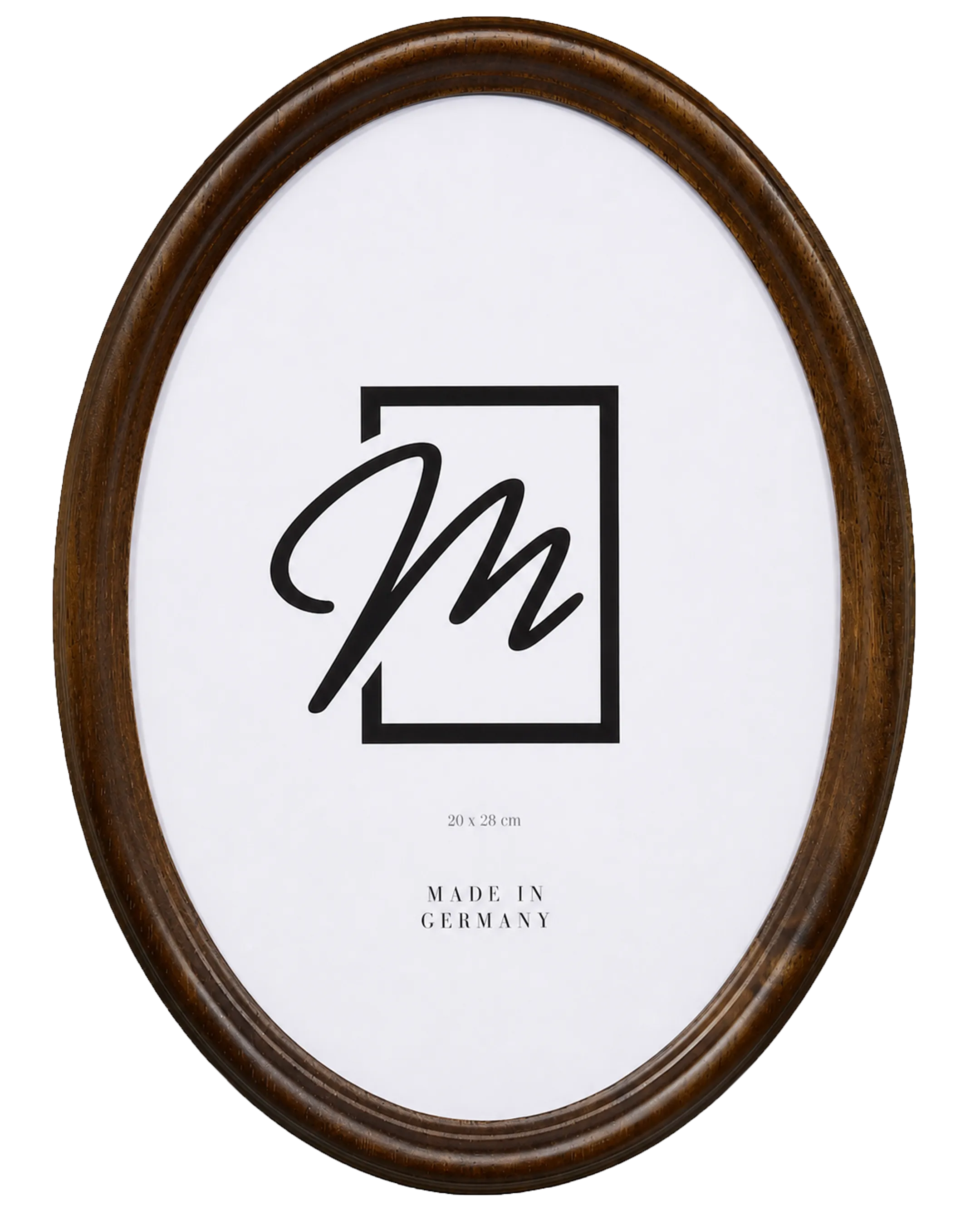 Marco oval Wilma Marrón – vista frontal