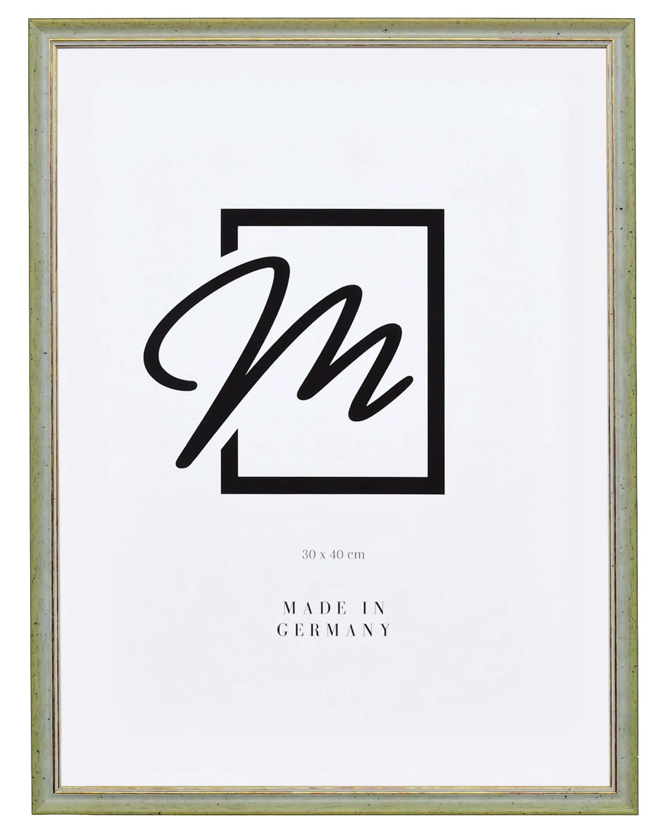 Marco vintage de madera Alma verde – vista frontal