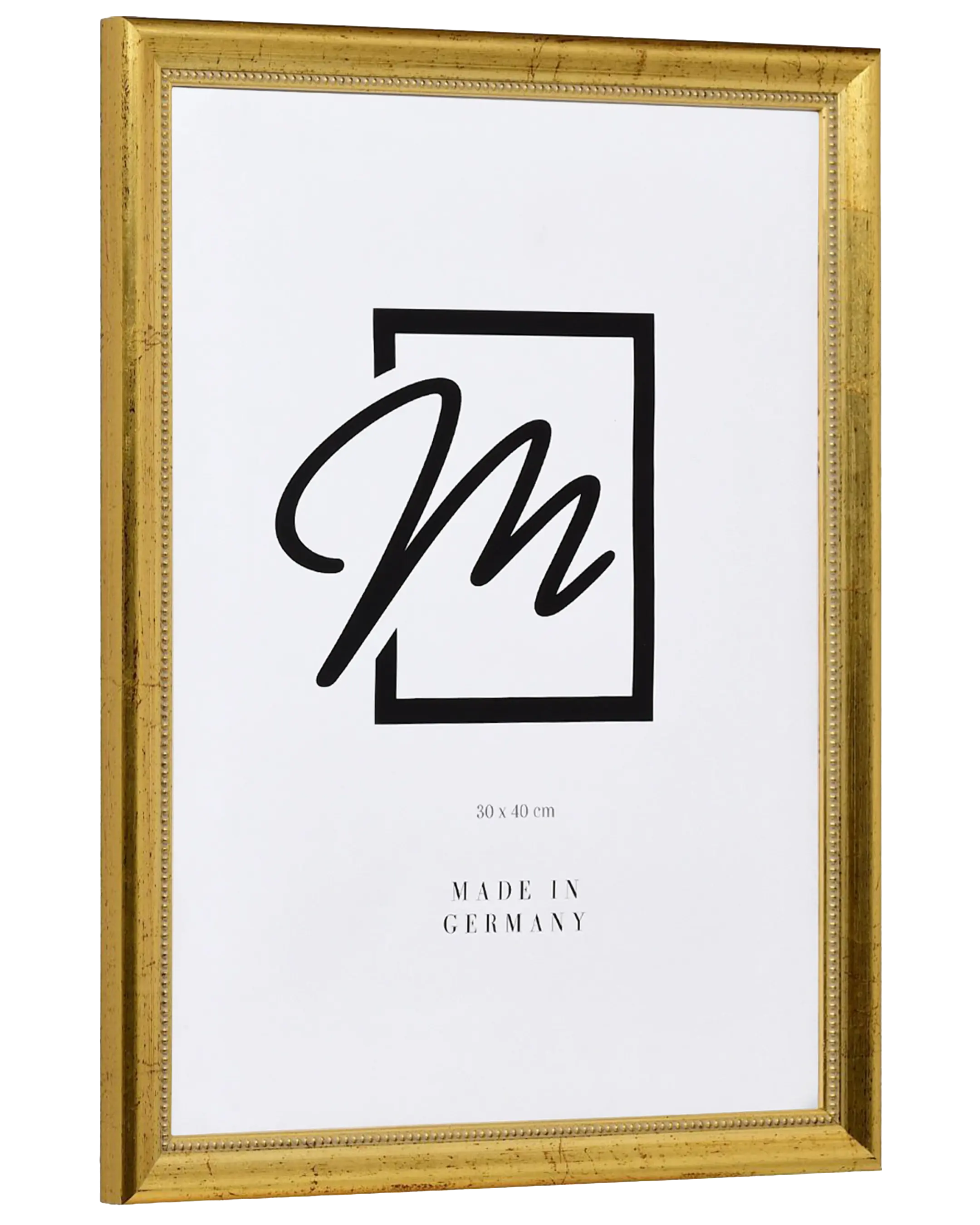 Marco barroco de madera Pia oro – vista lateral