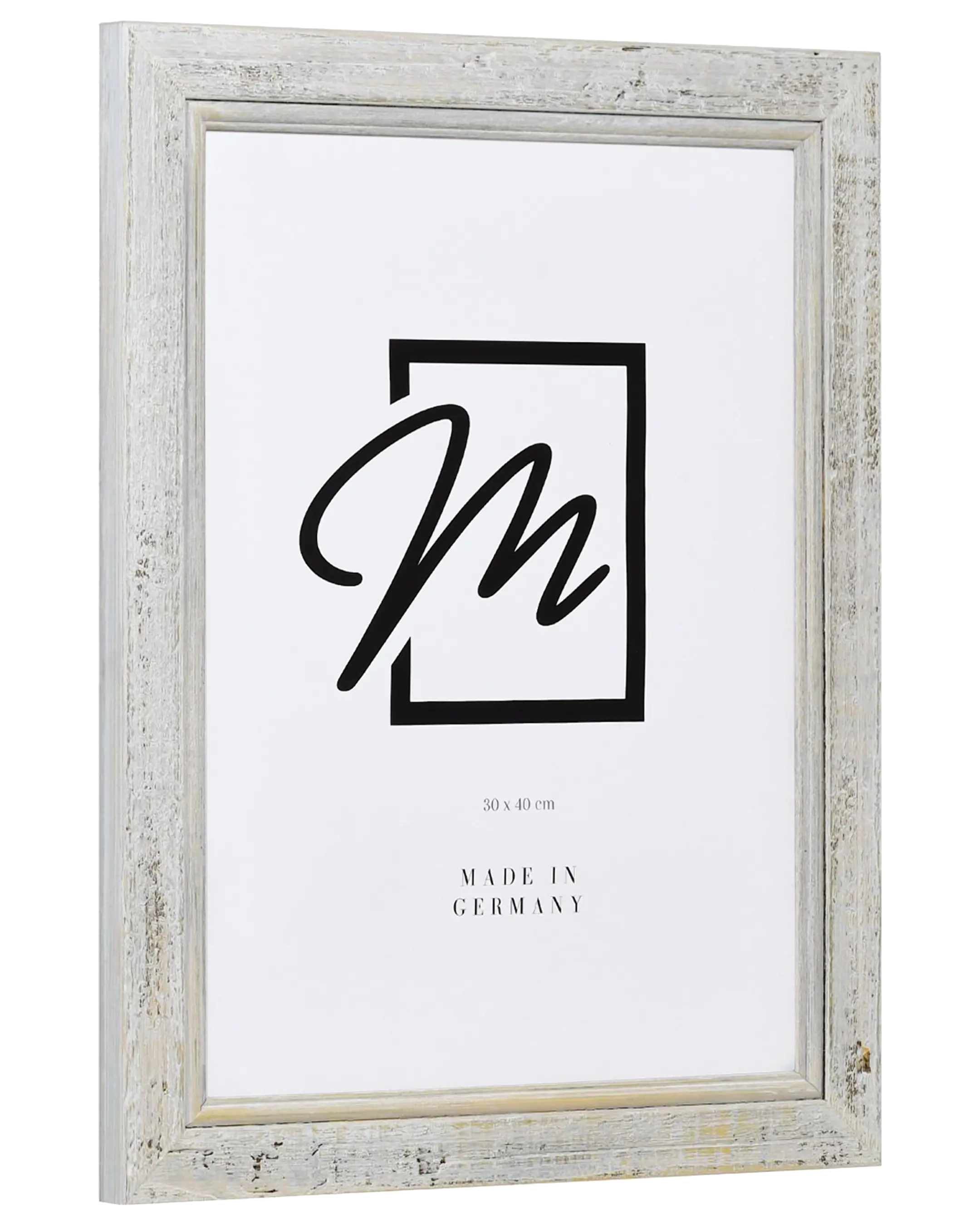 Marco vintage de madera Insa blanco – vista lateral