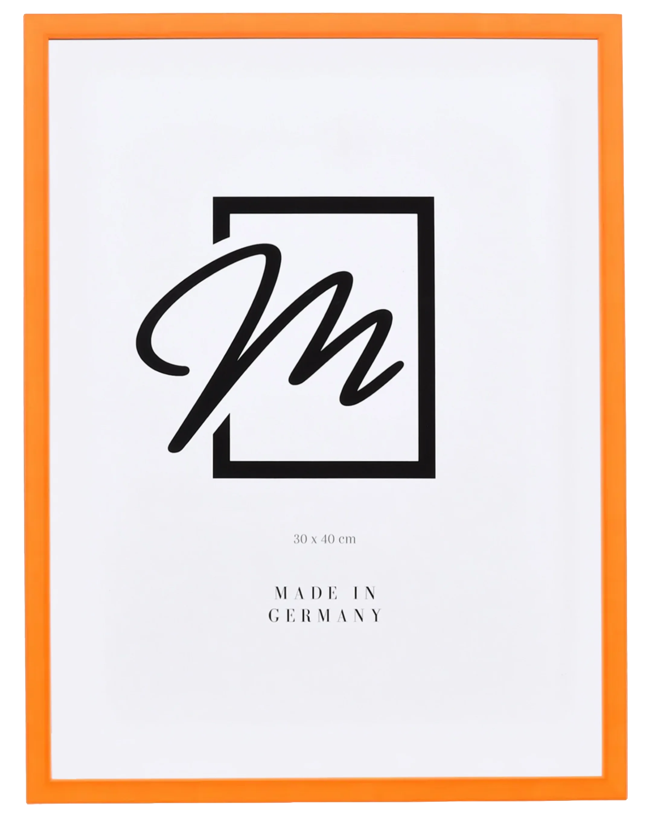 Marco neón de madera Bonnie naranja – vista frontal