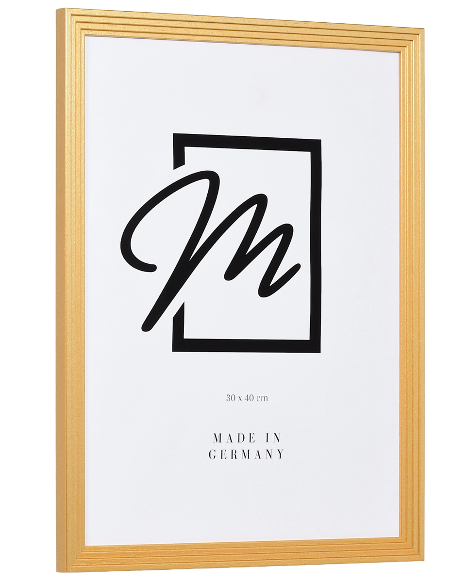 Marco de madera Laura oro – vista lateral