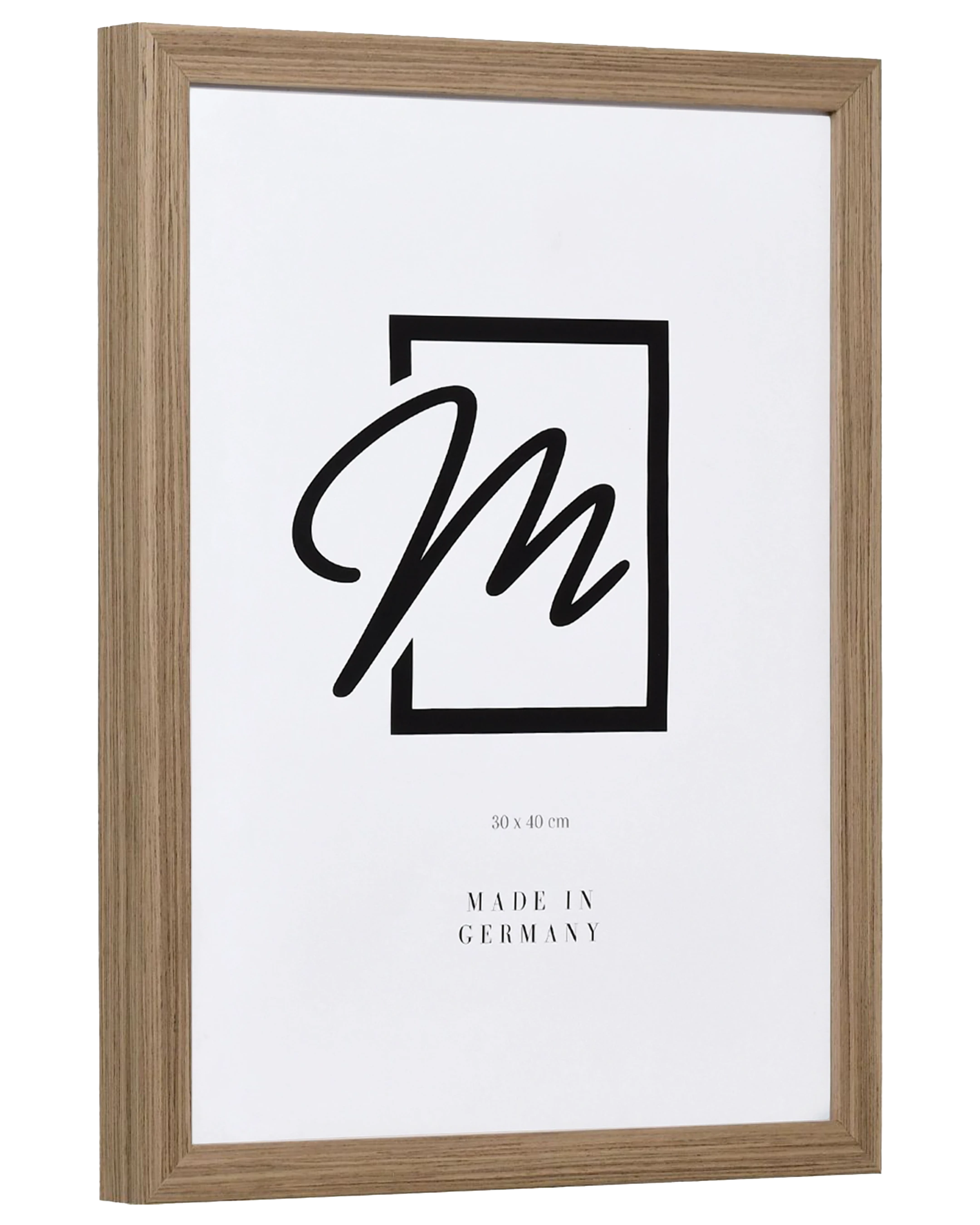Marco de madera Leonie nogal – vista lateral