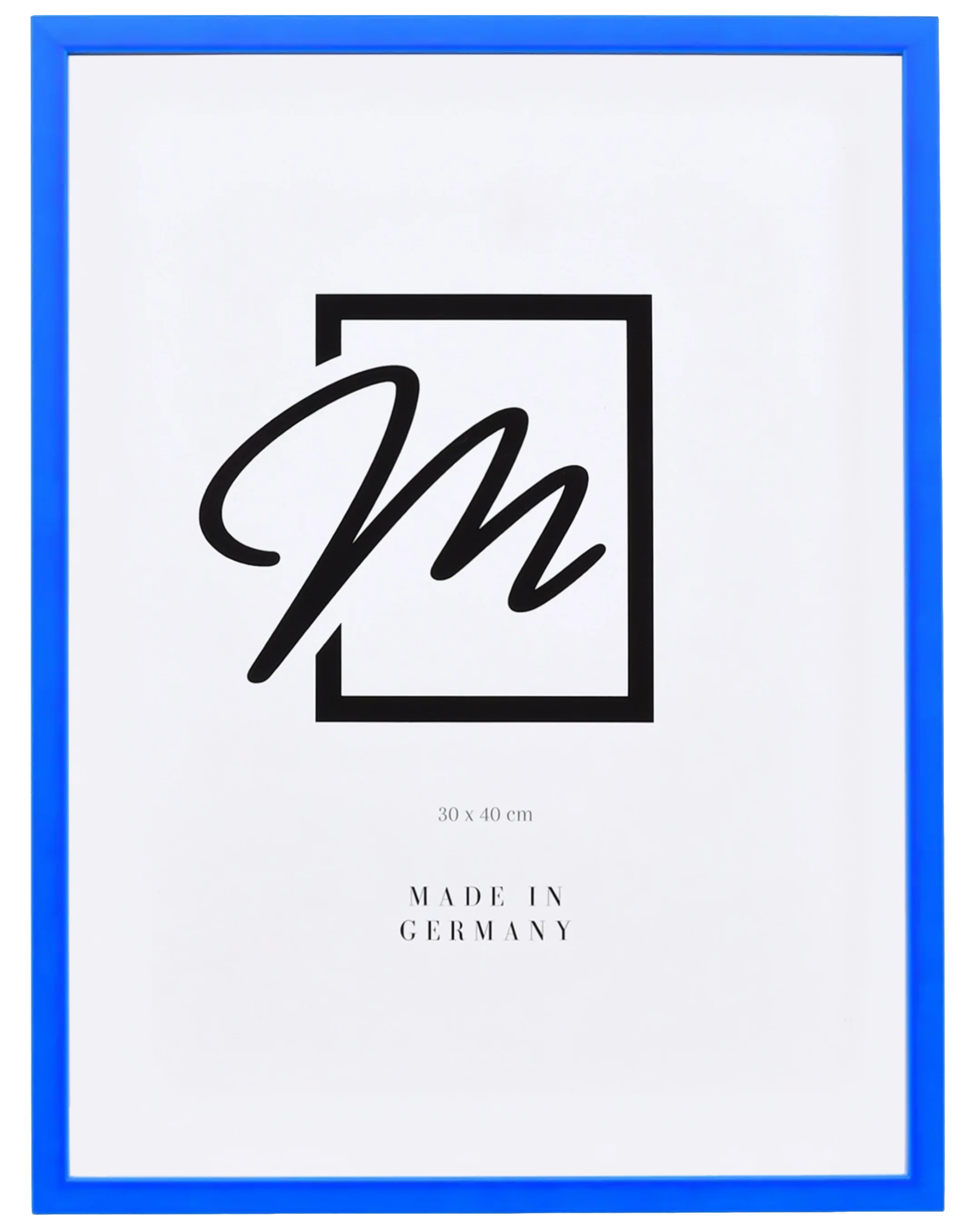 Marco neón de madera Bonnie azul – vista frontal