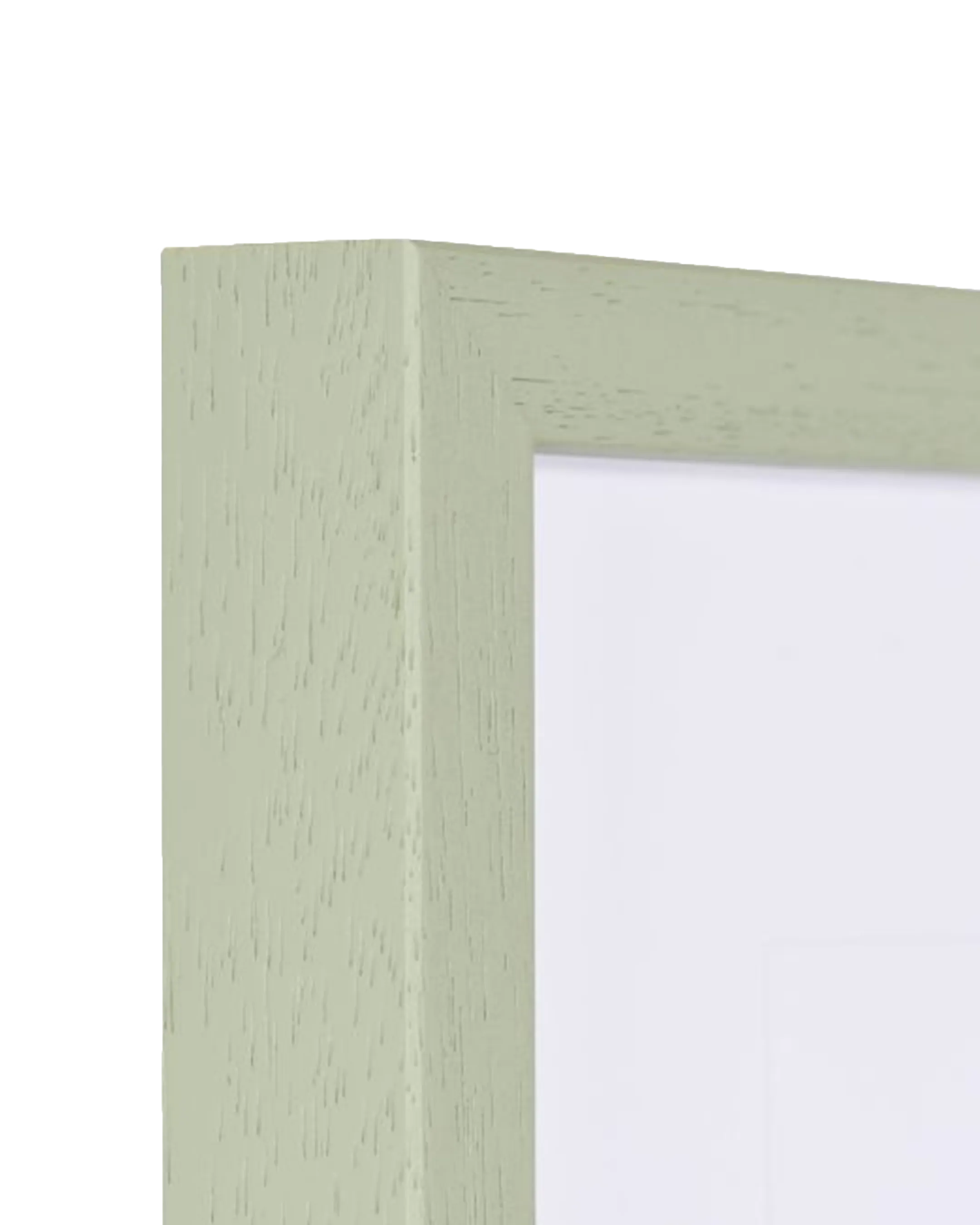 Marco de madera Nele verde – vista de detalle