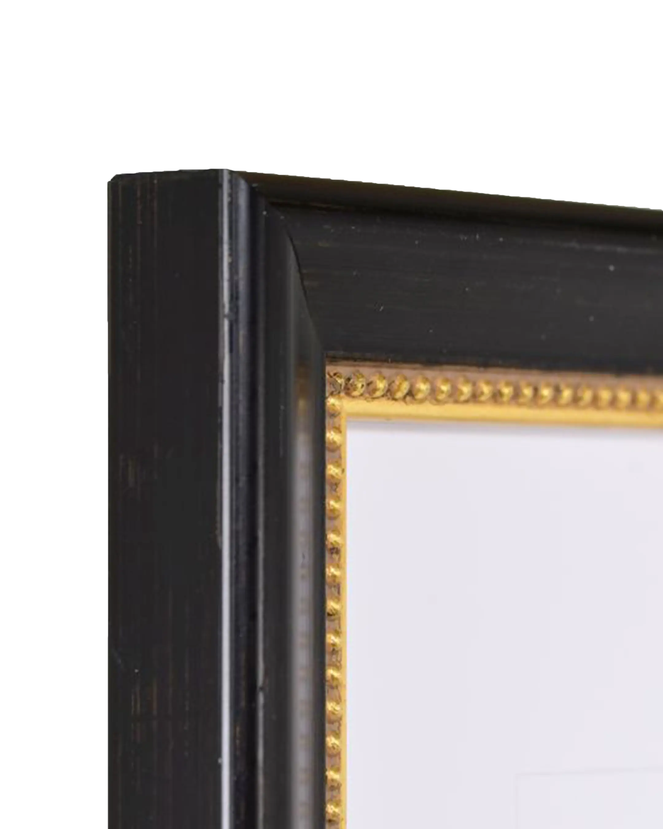 Marco barroco de madera Pia negro – vista de detalle