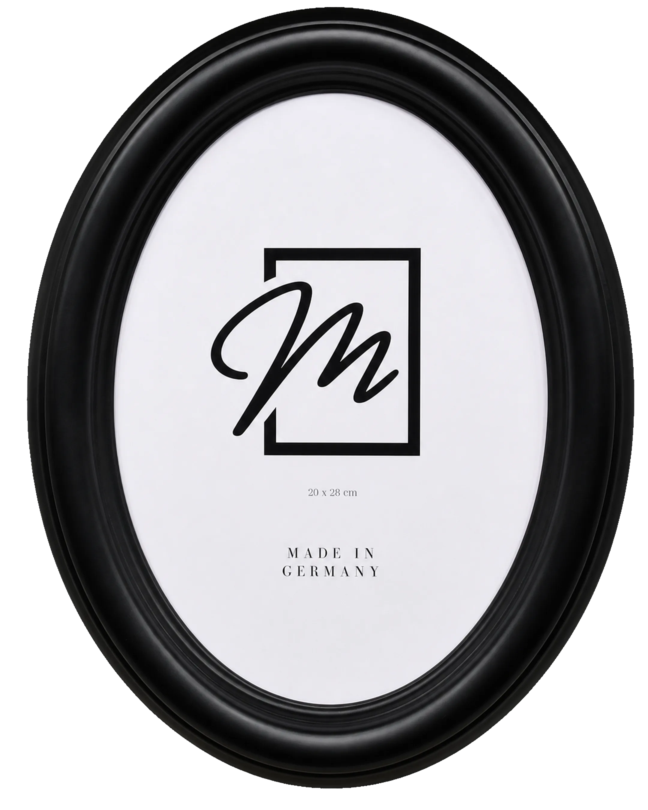 Marco ovalado Heidi Negro – vista frontal