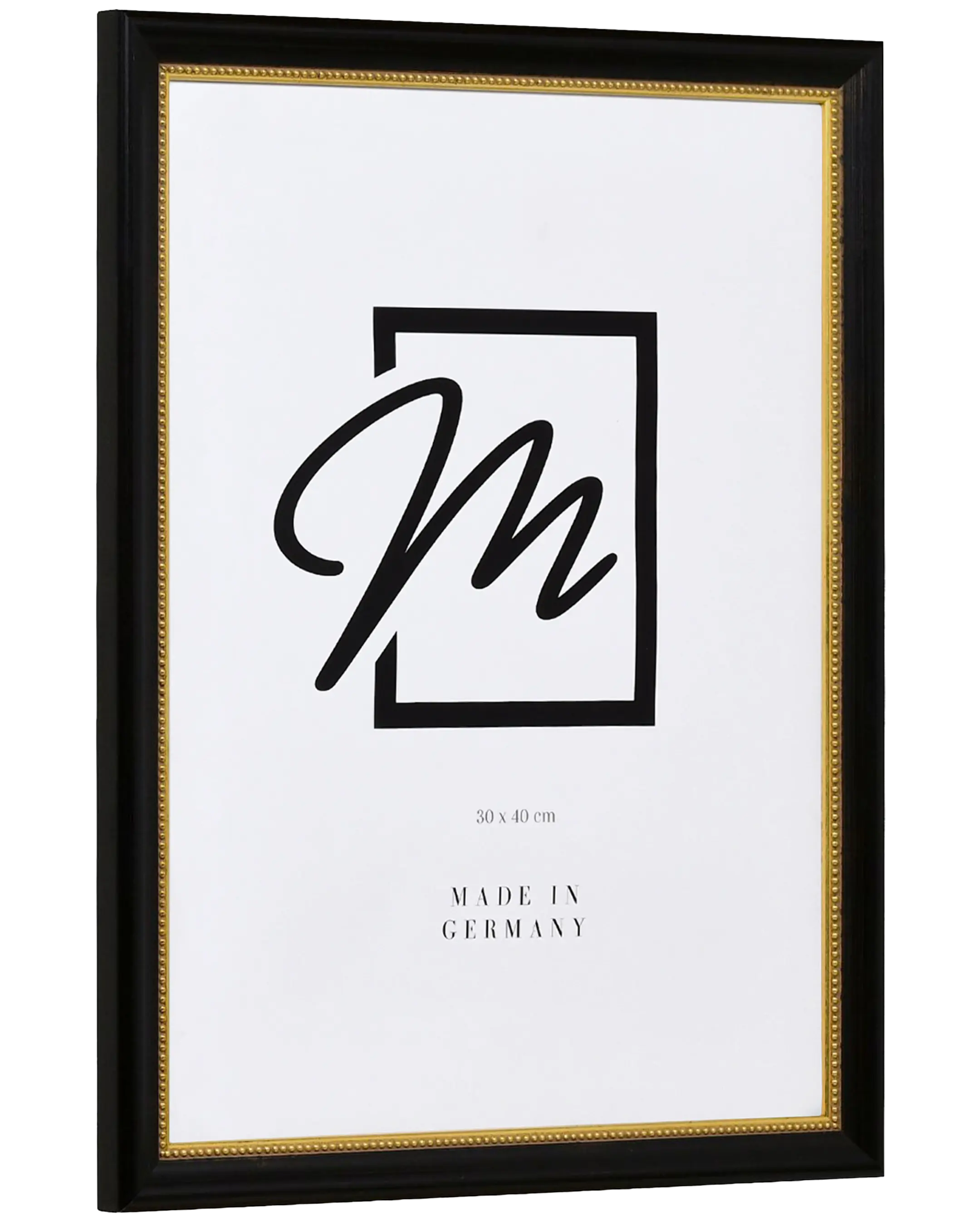 Marco barroco de madera Pia negro – vista lateral