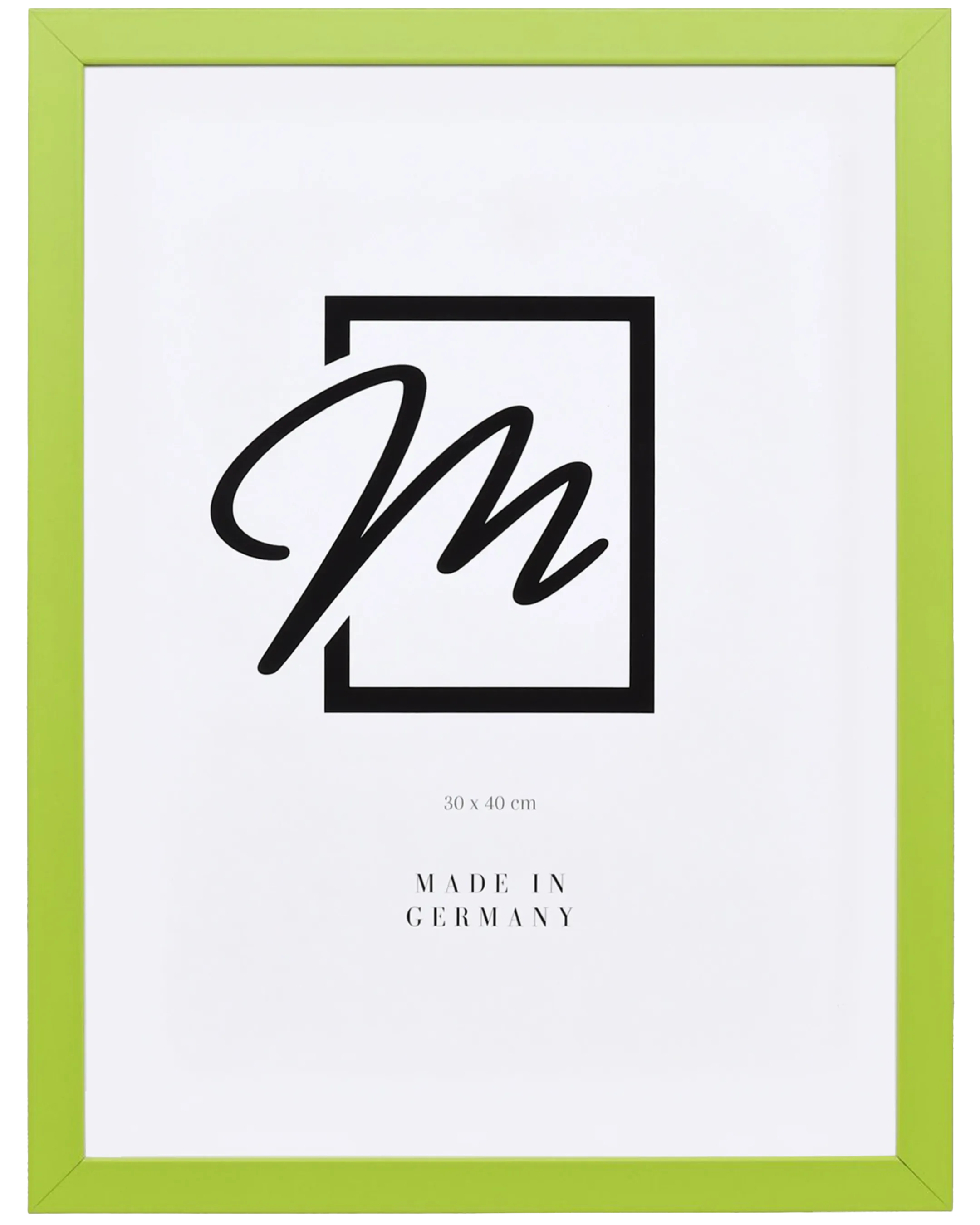 Marco de madera Paula Verde – vista frontal