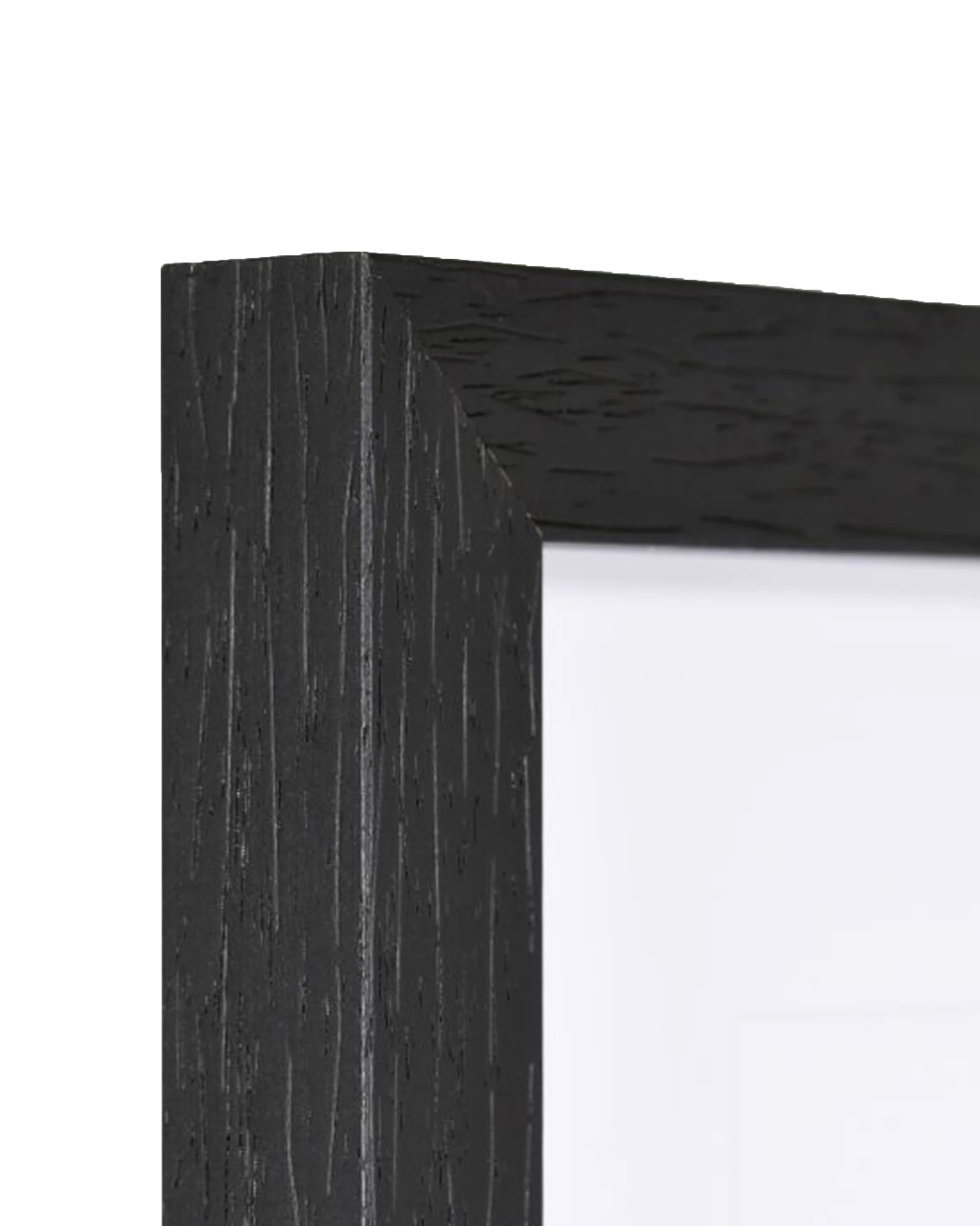 Marco de madera Elva negro – vista de detalle