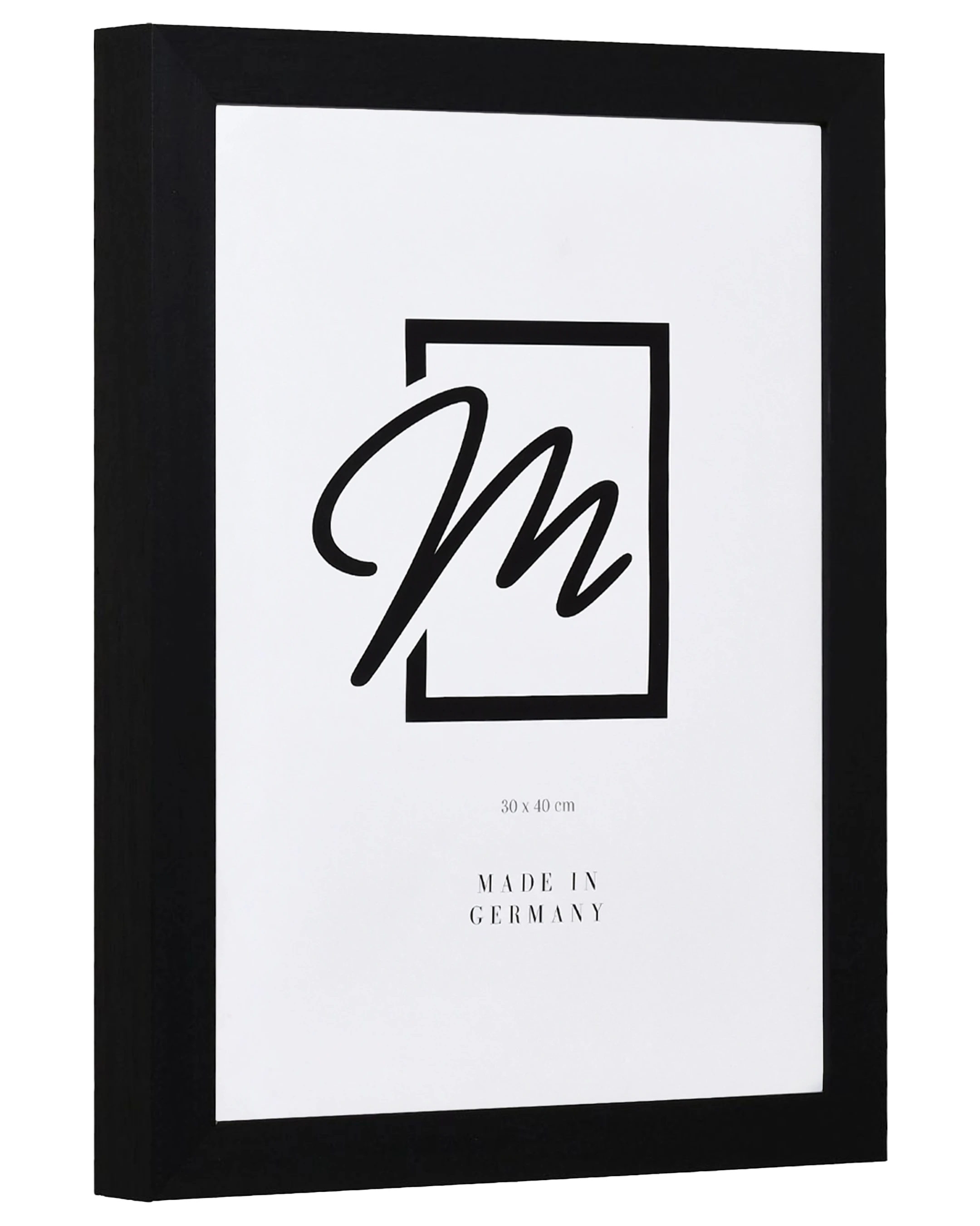 Marco de madera Linda negro – vista lateral