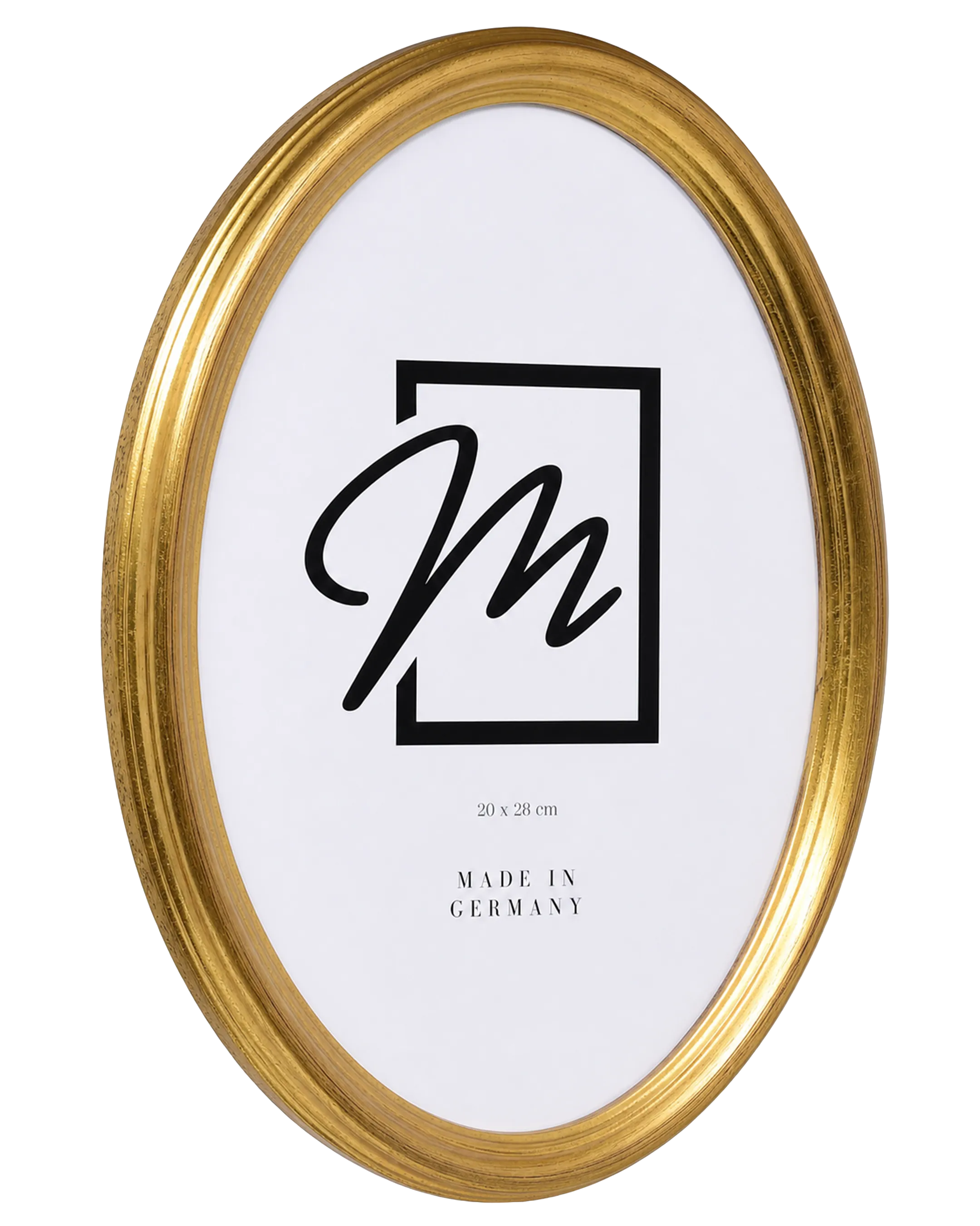 Marco oval Wilma Oro – vista lateral