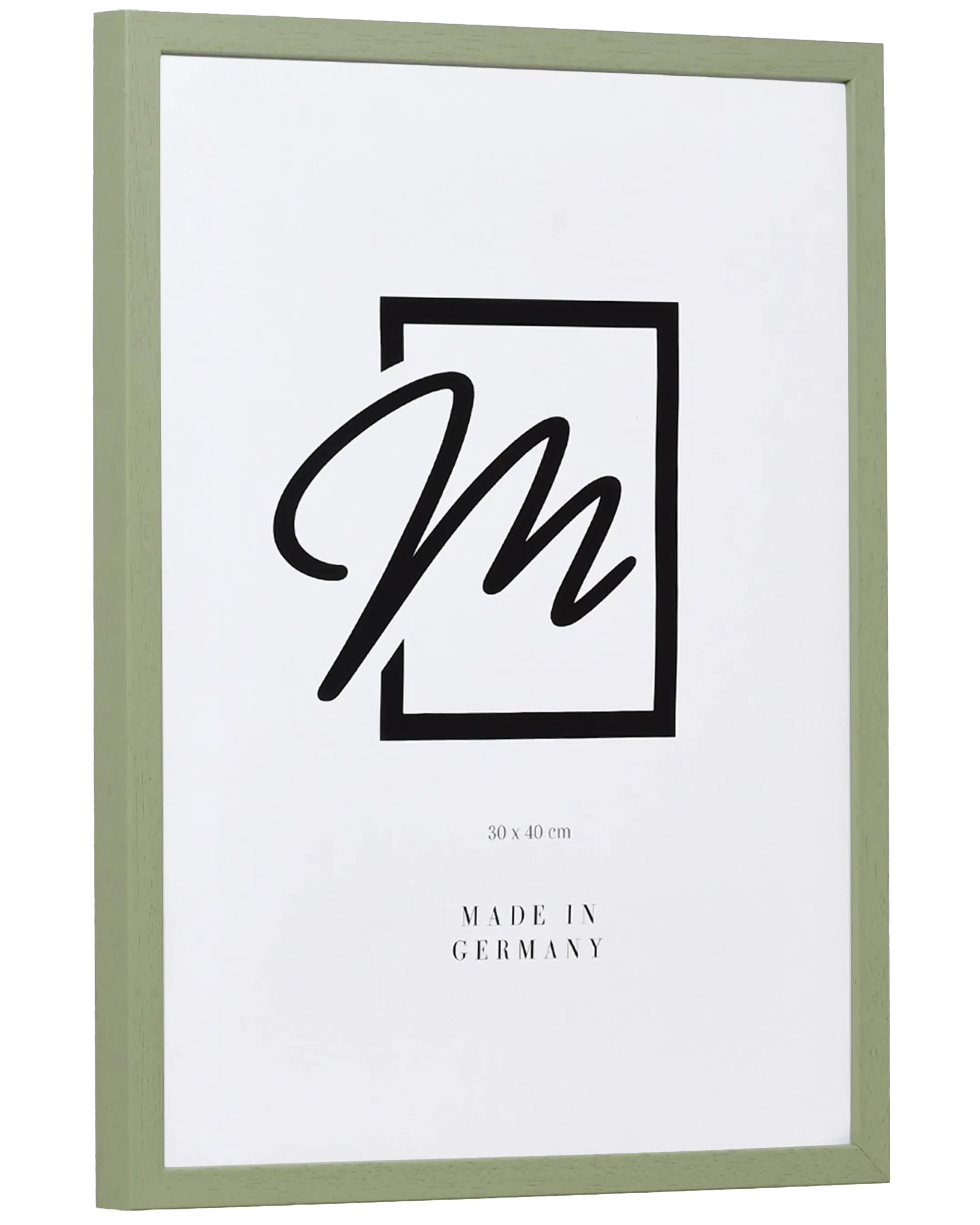 Marco de madera Nele verde – vista lateral