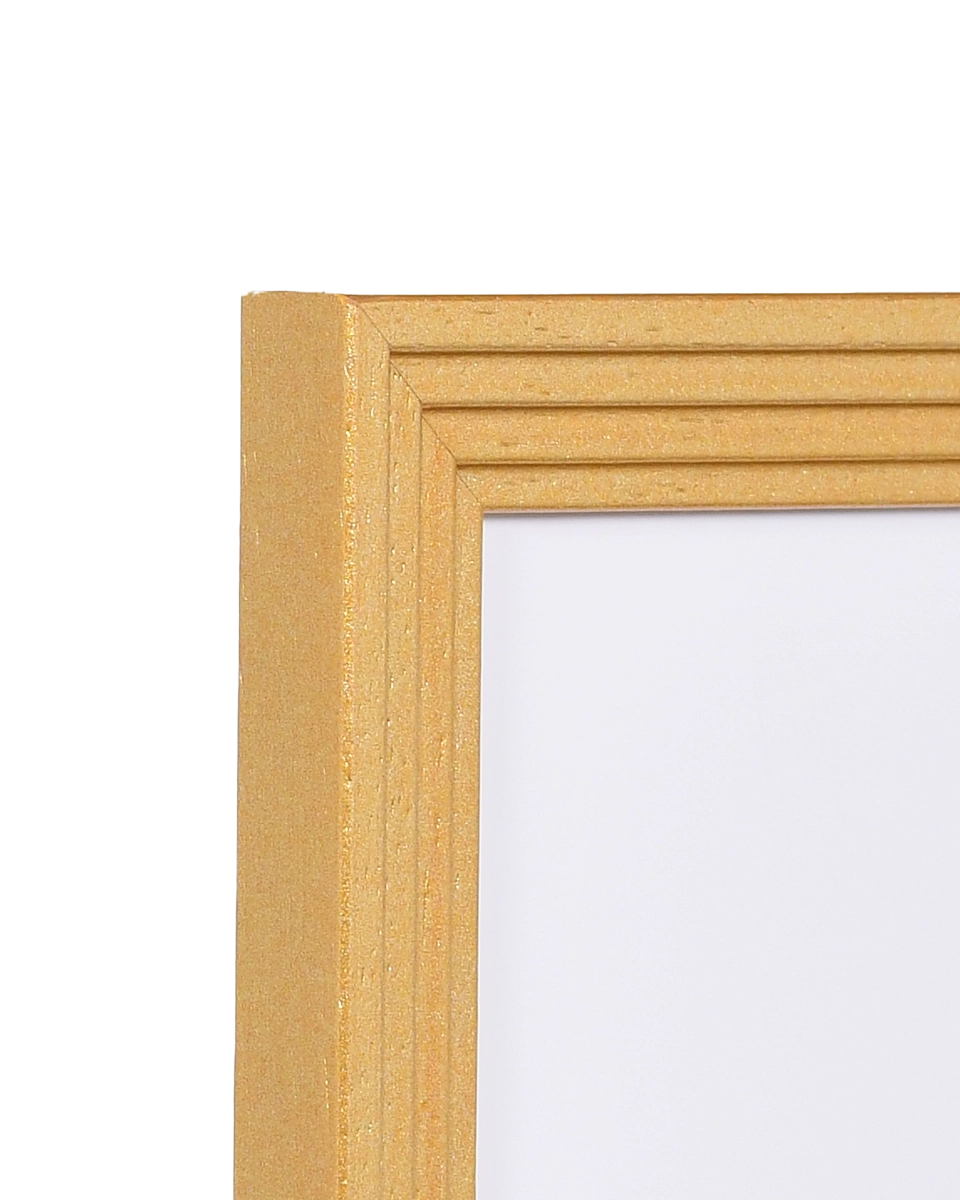 Marco de madera Laura oro – vista de detalle