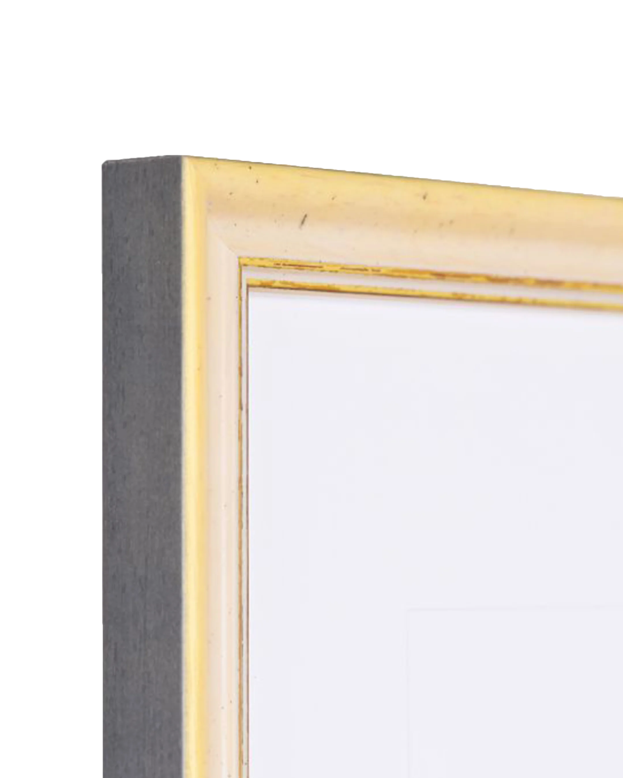 Marco vintage de madera Alma amarillo – vista de detalle