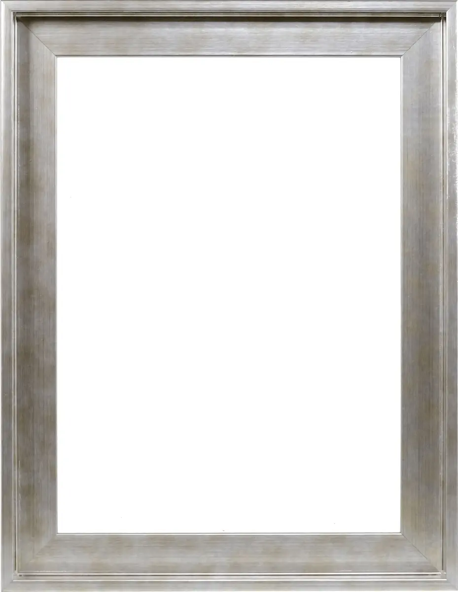 Vista frontal de un marco de caja americana 30x40 en plata antigua